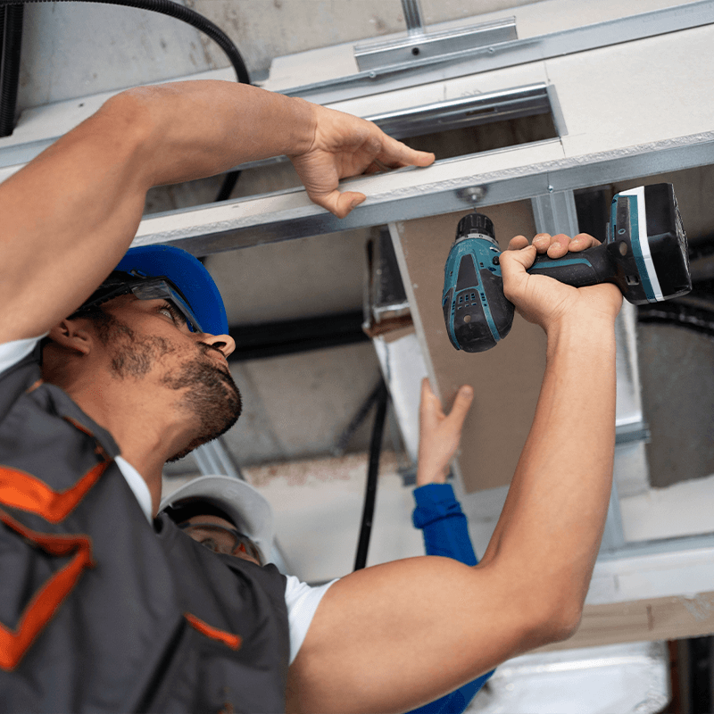 Preparação de caixas de corrida e locais de instalação